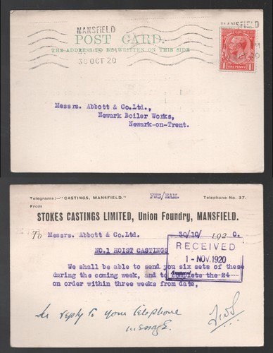 1920 kgv stokes castings ltd - 1920,