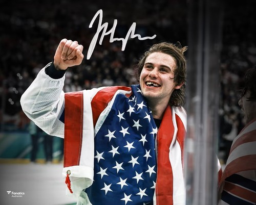 Jack hughes signed 16x20 usa - jack,