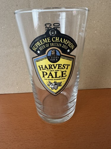 Harvest pint glass unused - glass,