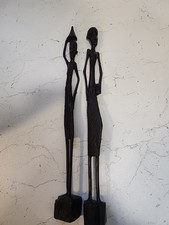 African 2x Hand Carved Tall
