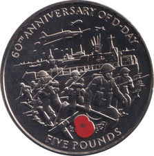 2004 Coin £5 60TH ANNIVERSARY