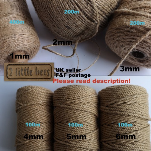Natural brown jute twine rope - natural,