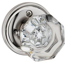 Dynasty Hardware Classic Rosette, Crystal Style Door Knob, Privacy - Bed/Bath...
