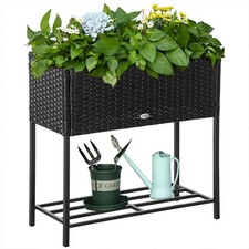 PE Rattan Outdoor Raised