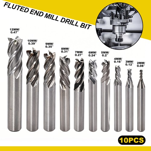 10pcs slot flute end - flute, mill