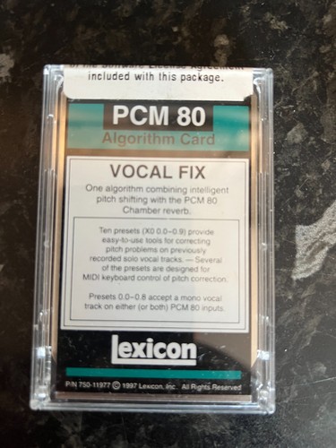 Lexicon pcm algorithim card - pcm, 80