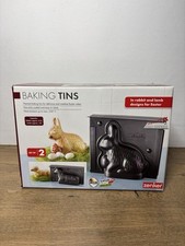 Boxed Zenker Set of 2 Bunny Rabbit & Lamb Baking Tins Easter Cake Moulds