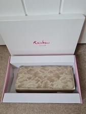 Immaculate Rainbow Club clutch bag, optional strap, Ivory and Gold.