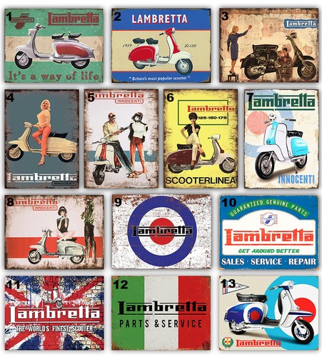 Vintage style lambretta metal - style,