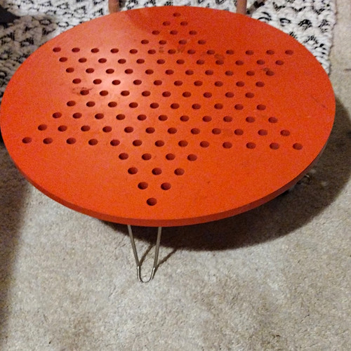 Round orange wood chinese - round,