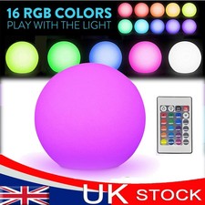 6-inch RGB 16 Color-Changing LED Globe Orb Light w/Remote Mood Lamp Night Light