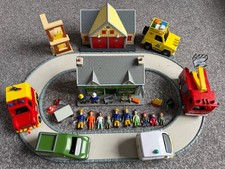 Fireman Sam Fire Station Playset, Road Track, Vehicles & Toy Figures Bundle