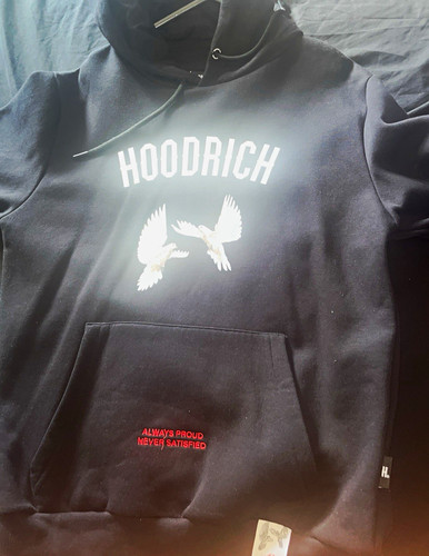 Hoodrich men black pullover - black,