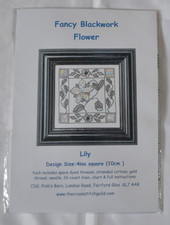 Fancy Blackwork Flower 'Lily'