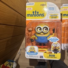 Minions Bob With Teddy Bear Poseable Deluxe Action Figure NEW