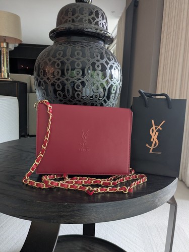 Ysl red makeup clutch - ysl,