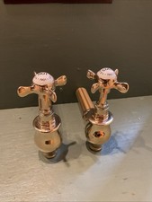 Exdisplay H E Rudge Brass Globe Bath Taps- Great Quality L5￼