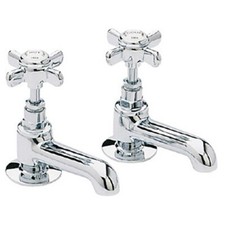 Heritage Dawlish Bath Taps, Chrome