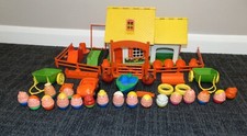 Vintage Weebles Bundle, 18 Figures, House, Farm, Wagons, Car, Boat, Slide, Rings