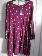 BONMARCHE PLUM MIX TOP SIZE 18