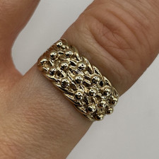 Keeper Ring 9ct 9k Yellow Gold- Size N