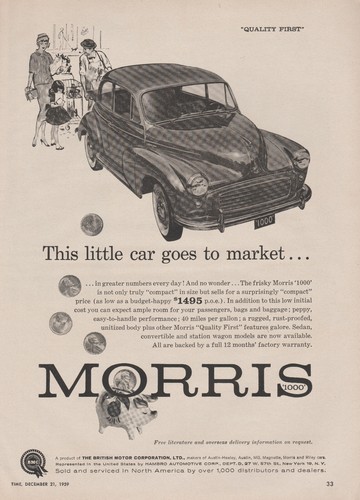 1959 bmc morris 1000 british - morris,