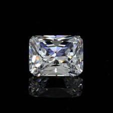 WHITE EMERALD CUT OCTAGON CUBIC ZIRCONIA LOOSE GEMS - 6MM X 8MM
