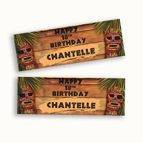 Personalised tiki bar birthday - bar,