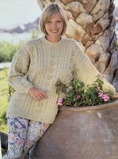 Vtg 80s Hayfield 4397 Grampian Ladies Pattern Jumper Knitting Pattern 34-40"