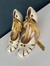 Carvela cream wedge shoes with