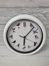 Quartz Wall Clock With Different Bird Sounds Battery Operated. PW