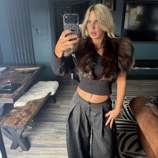 Vintage Stunning glossy real fox Fur stole waistcoat Vulpes Vulpes uk 8/10 