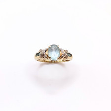 9ct Gold Topaz and Diamond