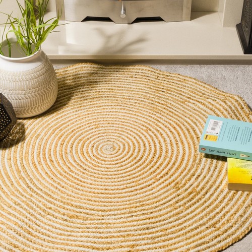 Round beige jute - ⭐,