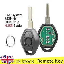 433MHz Remote Car Key Fob HU58 Blade For BMW E46 E39 3 5 7 Series X5 EWS System
