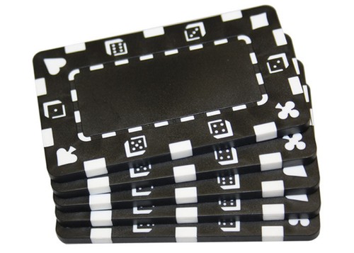 Pcs black rectangular poker - black,