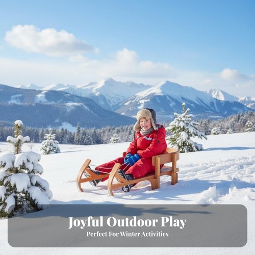 Wooden pull sled fast - wooden, sliding