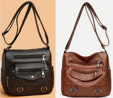 Luxury Women's Soft Leather Handbag Classic Ladies Shoulder Cross Body Bag