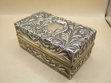 London 1899 Sterling Silver Mounted Table Box By Mappin & Webb