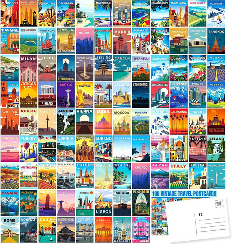 100 vintage travel postcard - travel,