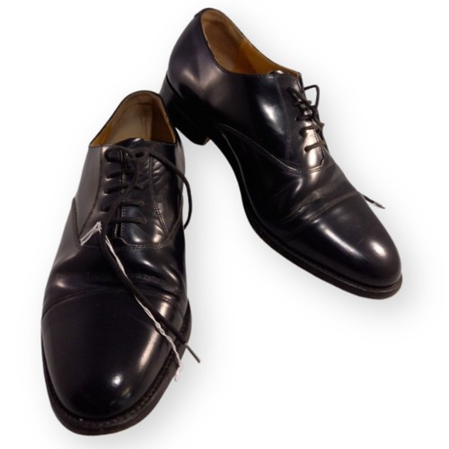 Barker black leather oxford - leather,