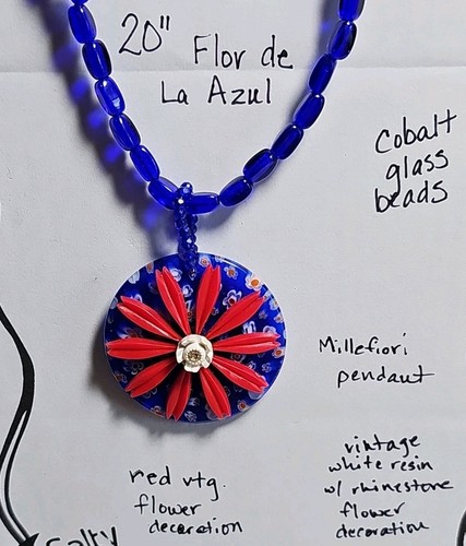 Cobalt glass bead - glass,