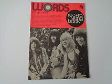 WORDS - RECORD SONG BOOK -