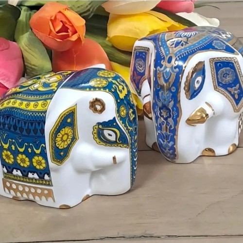 Two mackwood china tea caddy - two,