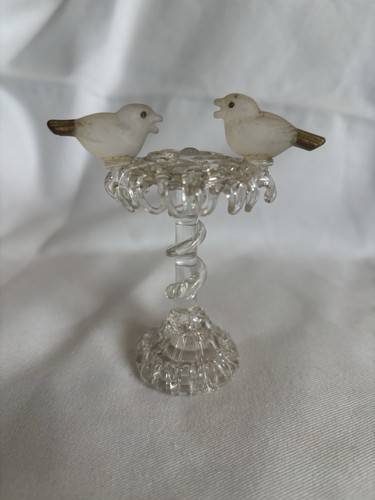 Glass birdbath ornament - glass,