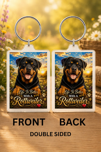 Rottweiler keyring life - rottweiler, is