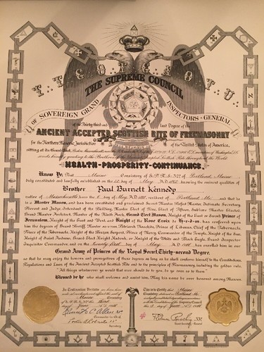 Freemason certificate ancient - freemason,