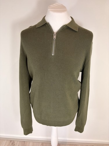 Khaki knit pullover - m&s,
