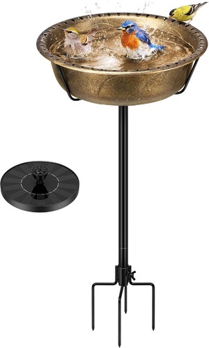 Vivohome 35in metal bird bath - 35in,