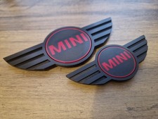 EmBy Designs Gen1 Mini R53/R52 Bonnet Boot Front Rear Badge Set Black Red